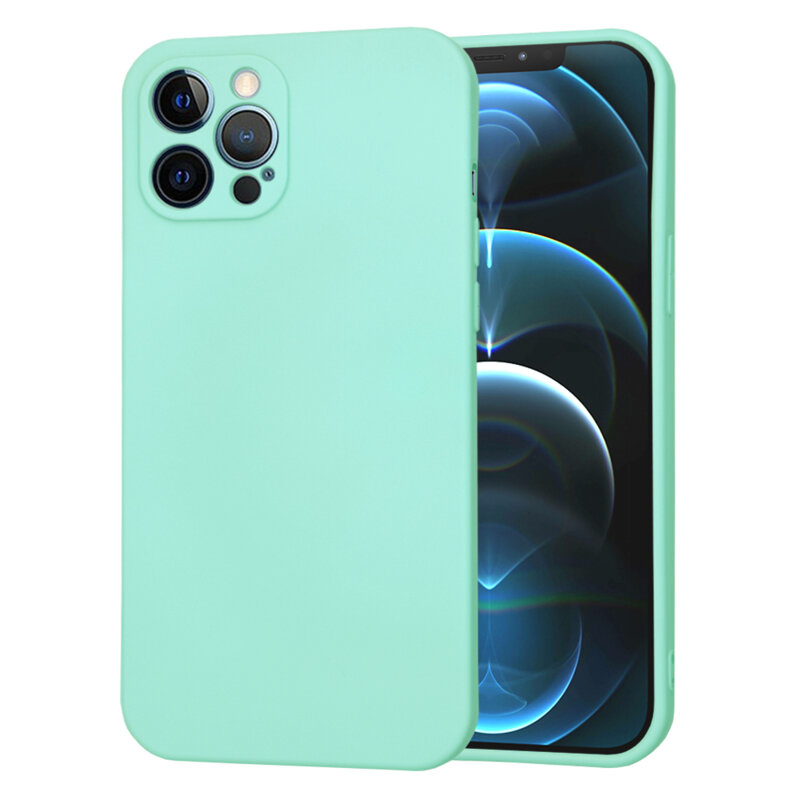 Husa silicon iPhone 12 Pro Max Techsuit SoftFlex, turcoaz