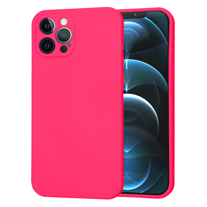 Husa silicon iPhone 12 Pro Max Techsuit SoftFlex, fucsia