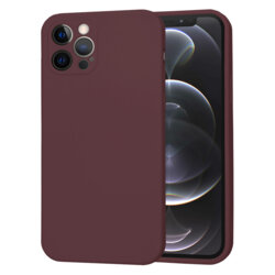 Husa silicon iPhone 12 Pro Techsuit SoftFlex, bordo