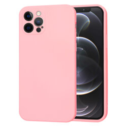 Husa silicon iPhone 12 Pro Techsuit SoftFlex, roz