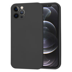 Husa silicon iPhone 12 Pro Techsuit SoftFlex, negru