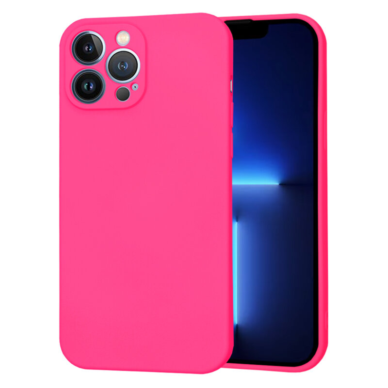 Husa silicon iPhone 13 Pro Max Techsuit SoftFlex, fucsia
