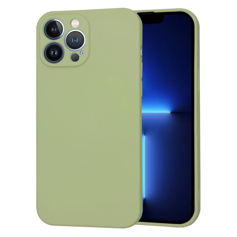 Husa silicon iPhone 13 Pro Max Techsuit SoftFlex, verde
