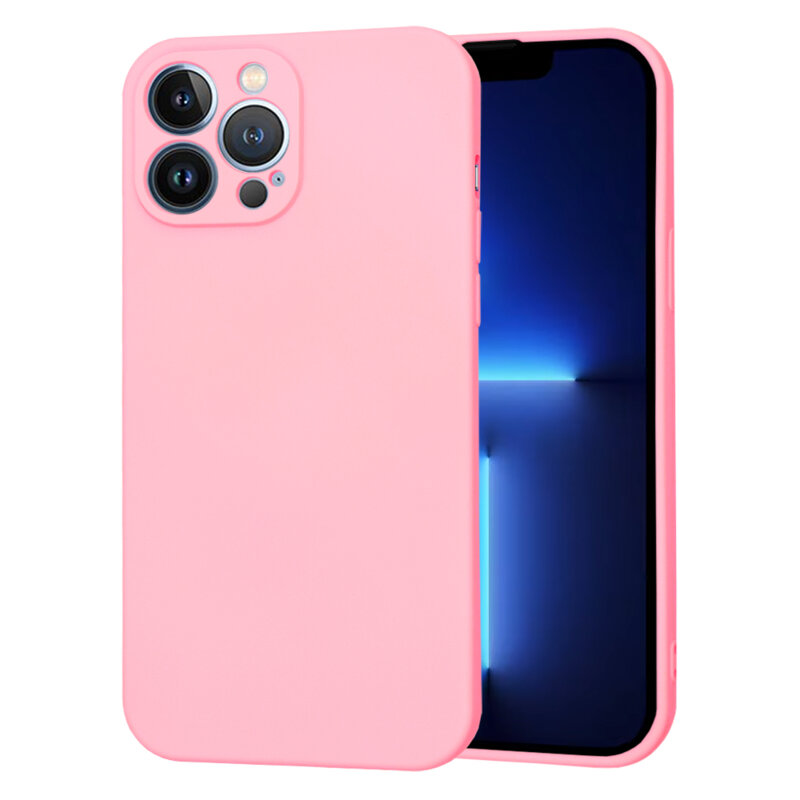 Husa silicon iPhone 13 Pro Max Techsuit SoftFlex, roz