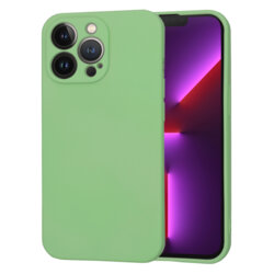 Husa silicon iPhone 13 Pro Techsuit SoftFlex, verde deschis