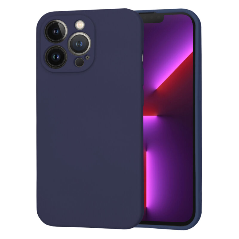 Husa silicon iPhone 13 Pro Techsuit SoftFlex, bleumarin