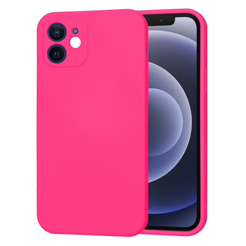 Husa silicon iPhone 12 Techsuit SoftFlex, fucsia