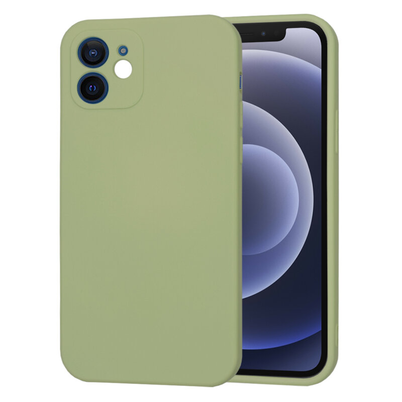 Husa silicon iPhone 12 Techsuit SoftFlex, verde