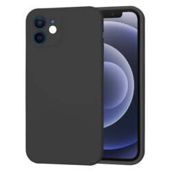 Husa silicon iPhone 12 Techsuit SoftFlex, negru