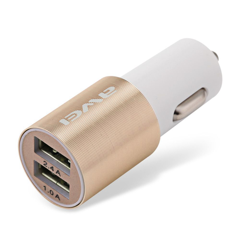 Incarcator Auto Awei C-100 Dual USB 3.4A - Auriu
