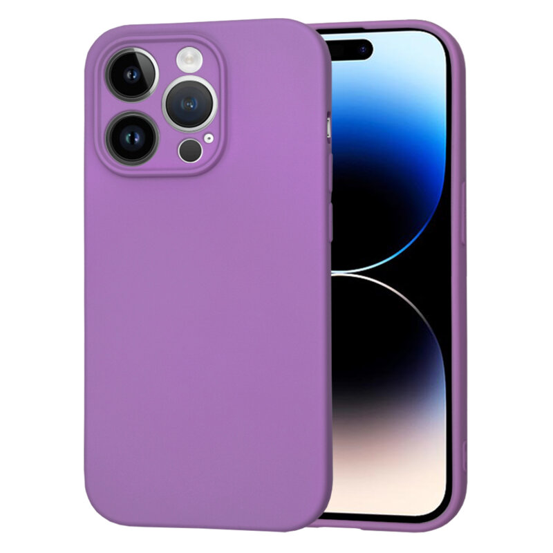Husa silicon iPhone 14 Pro Techsuit SoftFlex, mov