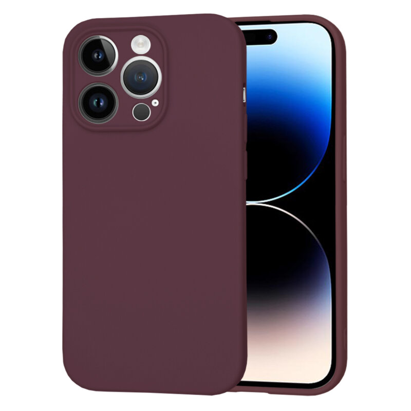 Husa silicon iPhone 14 Pro Techsuit SoftFlex, bordo