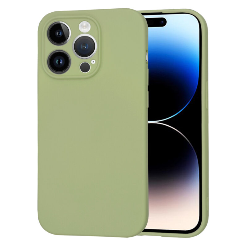 Husa silicon iPhone 14 Pro Techsuit SoftFlex, verde