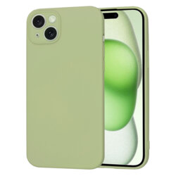 Husa silicon iPhone 15 Plus Techsuit SoftFlex, verde
