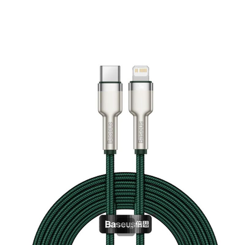 Cablu de date Type C Baseus, 20W, 2m, verde, CATLJK-B06