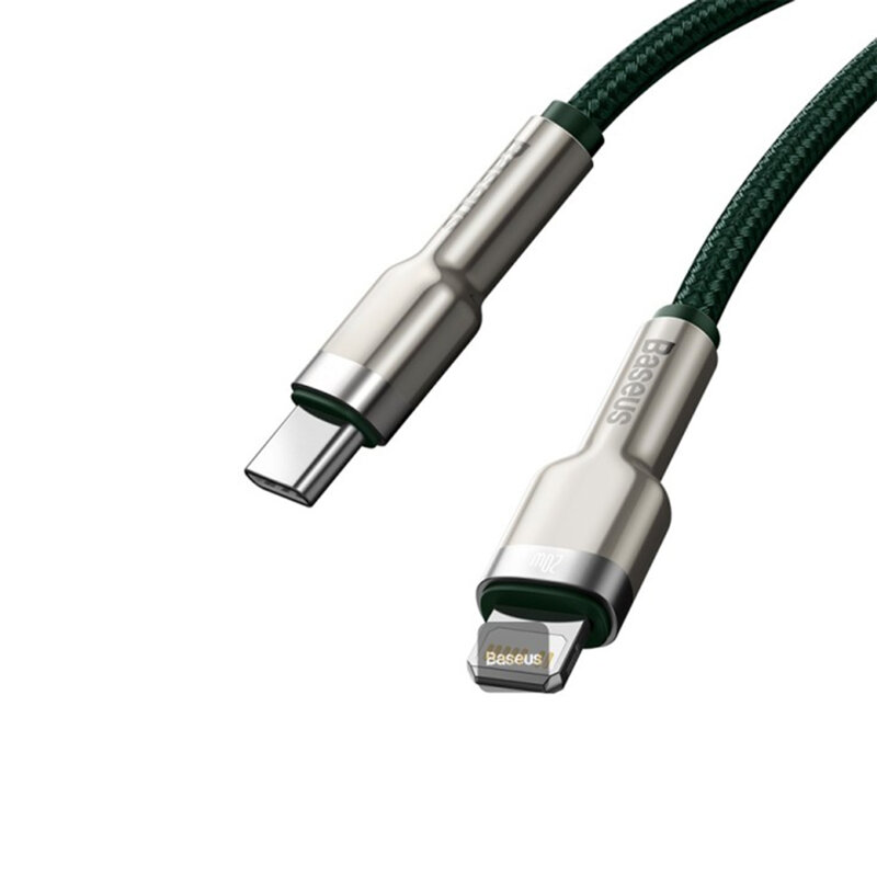 Cablu de date Type C Baseus, 20W, 2m, verde, CATLJK-B06