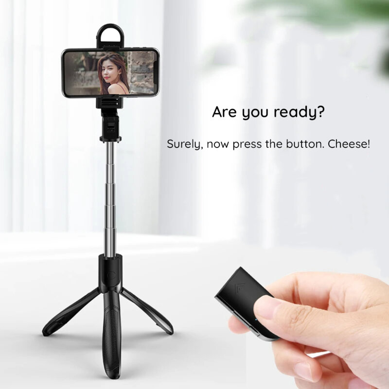 Selfie stick Bluetooth cu telecomanda si LED Techsuit S01-S