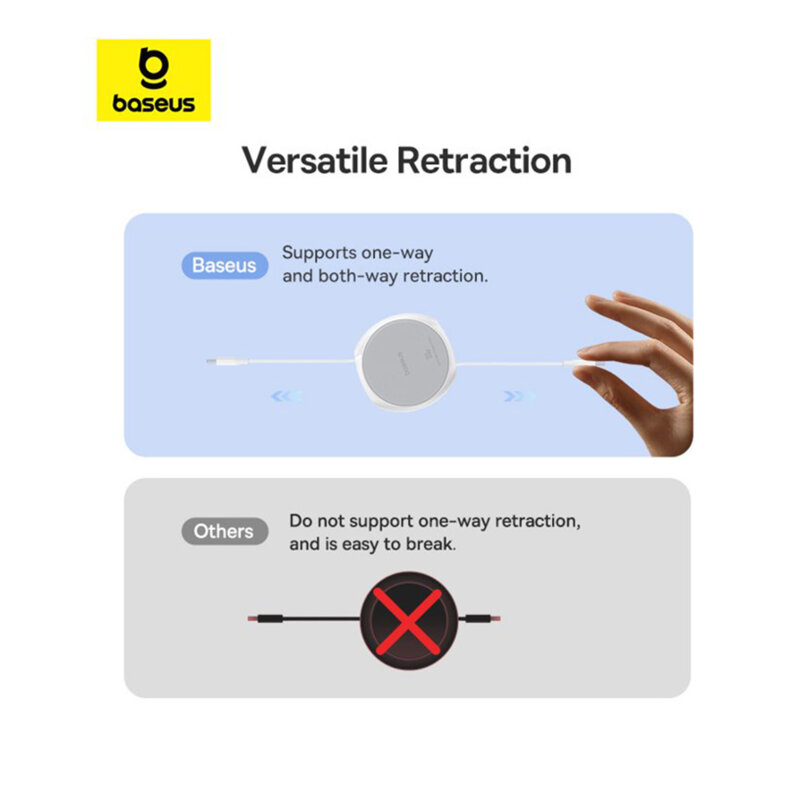 Cablu de date tip C Super Fast Charging Baseus Pathfinder, alb