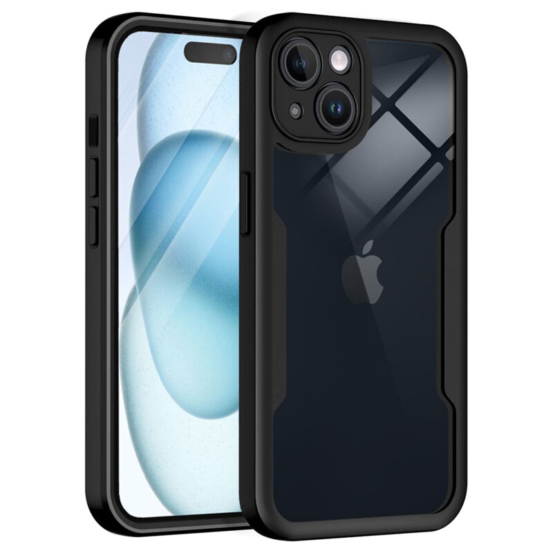 Husa 360° iPhone 15 Plus Techsuit ColorVerse, negru