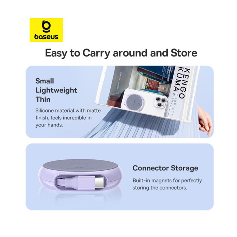 Cablu de date tip C Super Fast Charging Baseus Pathfinder, mov