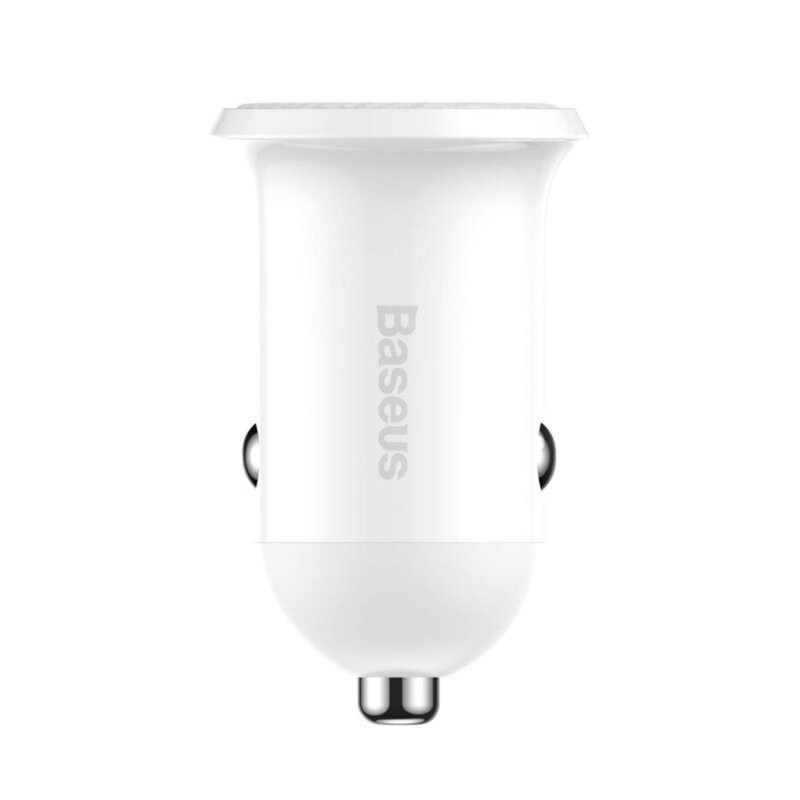 Incarcator auto bricheta USB Baseus, 4.8A, alb, CCALLP-02