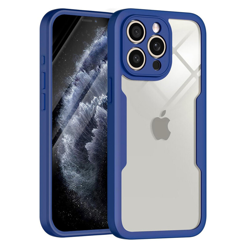 [Pachet 360°] Husa + folie iPhone 11 Pro Techsuit ColorVerse, albastru