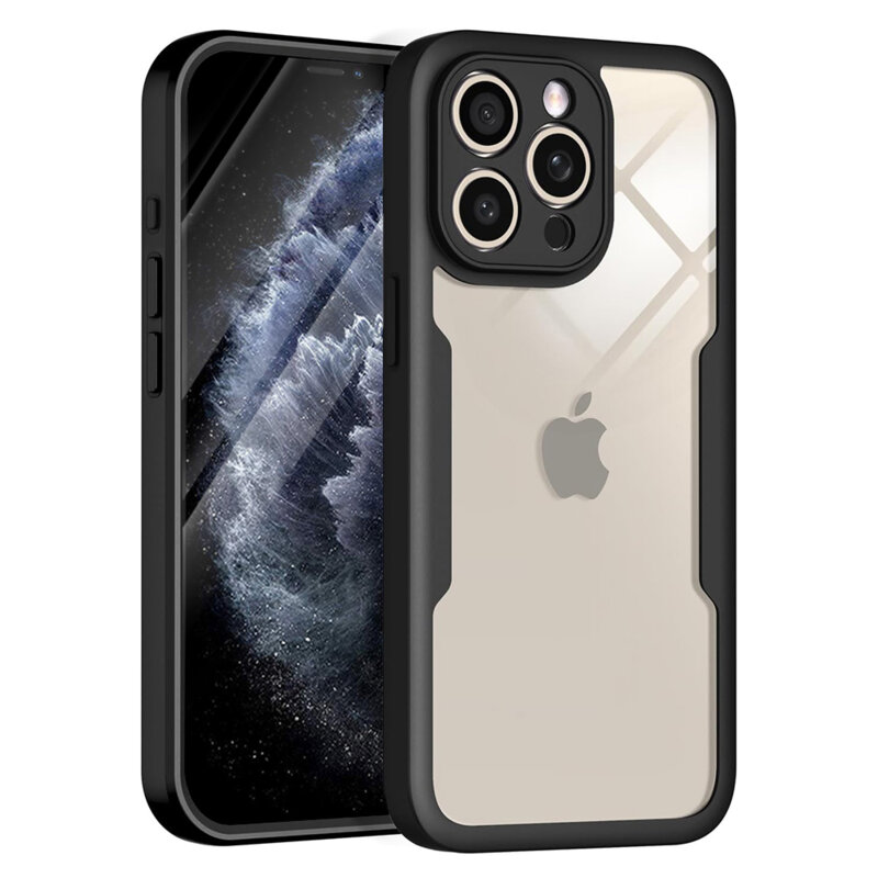 Husa 360° iPhone 11 Pro Max Techsuit ColorVerse, negru