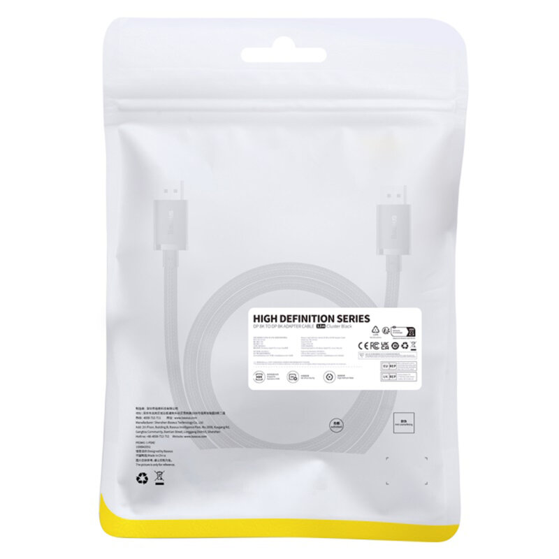 Cablu video DisplayPort 8K@60Hz, 1.5m Baseus B00633706111-01