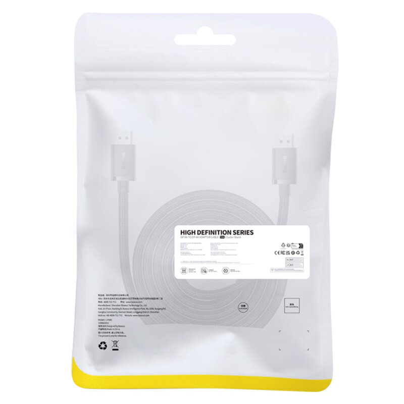 Cablu video DisplayPort 8K@60Hz, 5m Baseus B00633706111-04
