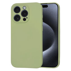 Husa silicon iPhone 15 Pro Techsuit SoftFlex, verde