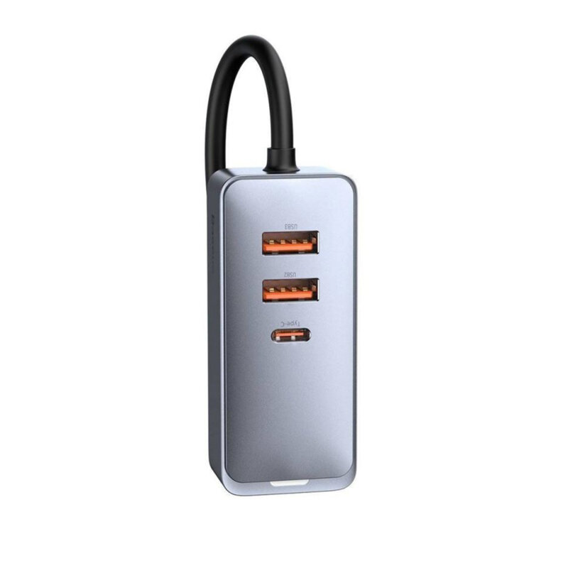 Incarcator auto USB Fast Charge Baseus, 120W, gri, CCBT-B0G