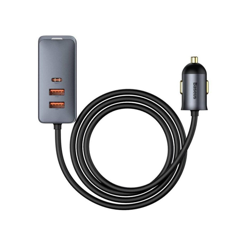 Incarcator auto USB Fast Charge Baseus, 120W, gri, CCBT-B0G