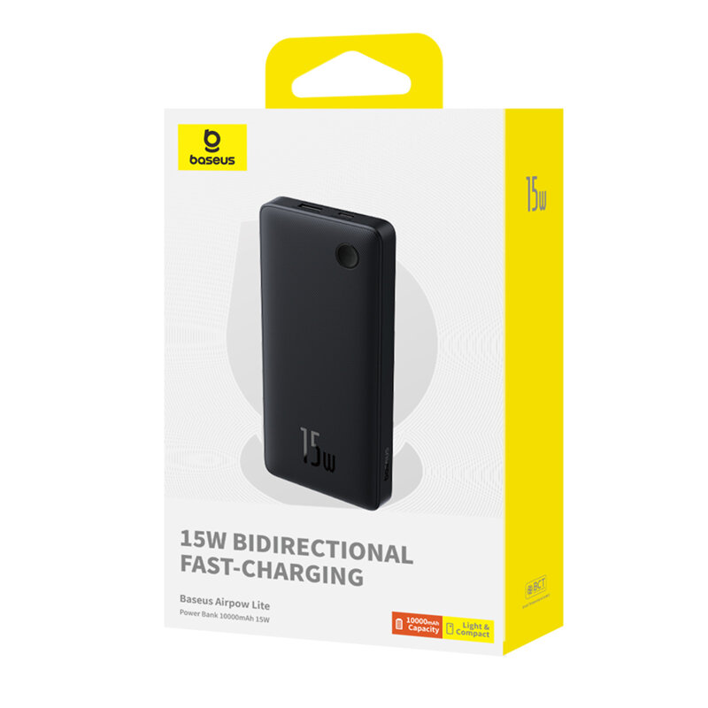 Powerbank USB Type-C Baseus, 15W, 10000mAh, P10067500123-00