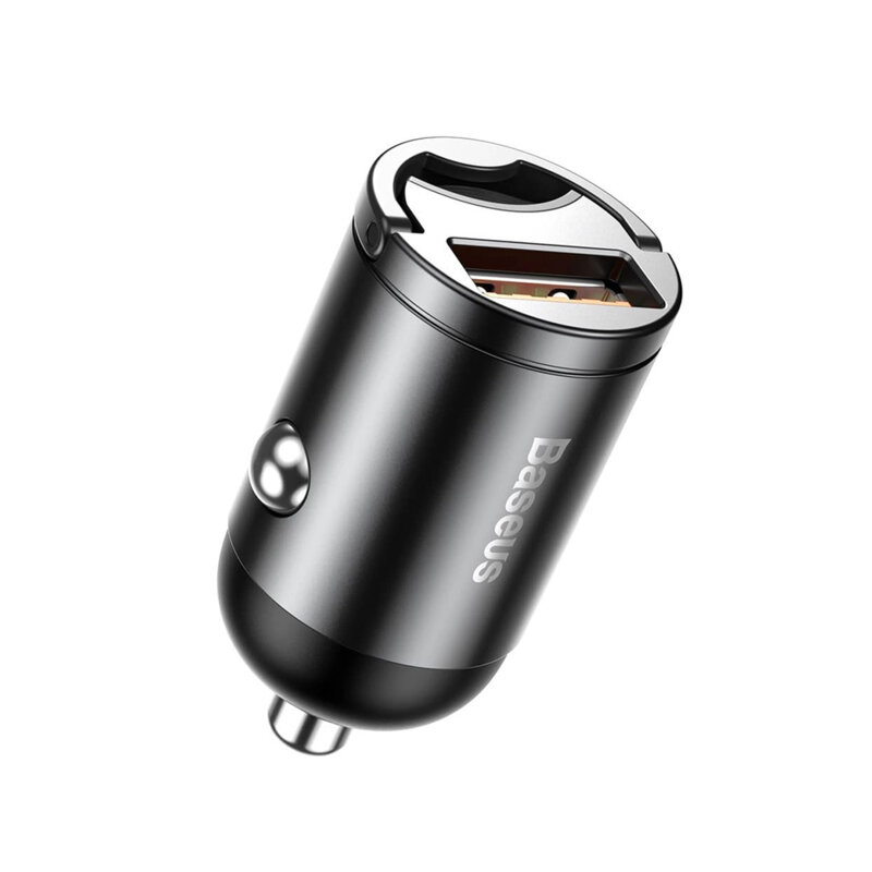 Incarcator auto bricheta USB Baseus Tiny Star Mini, 30W, gri