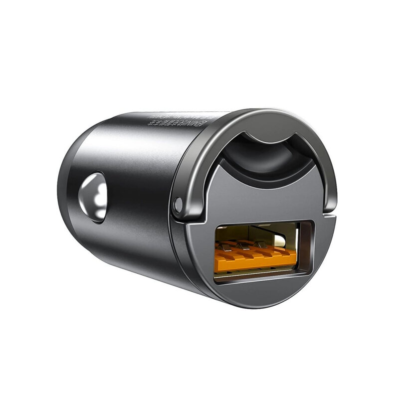 Incarcator auto bricheta USB Baseus Tiny Star Mini, 30W, gri