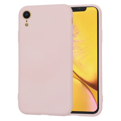 Husa silicon iPhone XR Techsuit SoftFlex, roz pudra