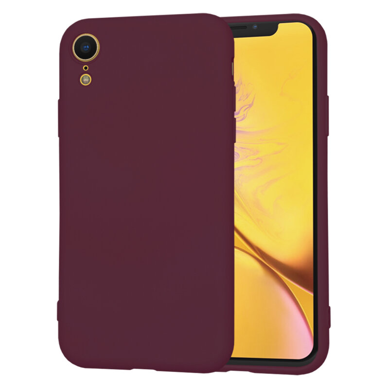 Husa silicon iPhone XR Techsuit SoftFlex, bordo