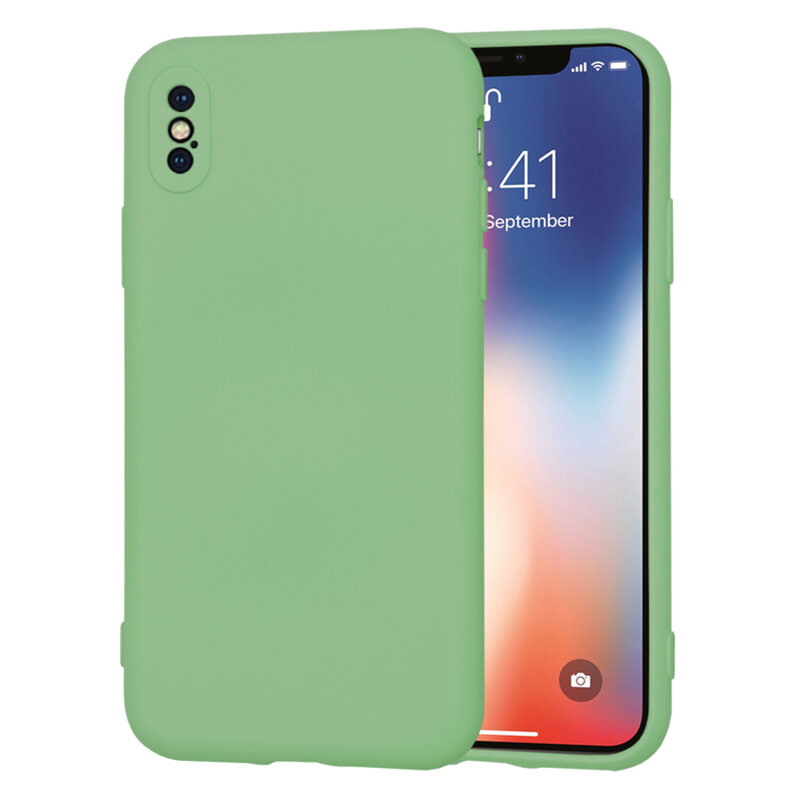 Husa silicon iPhone X, iPhone 10 Techsuit SoftFlex, verde deschis