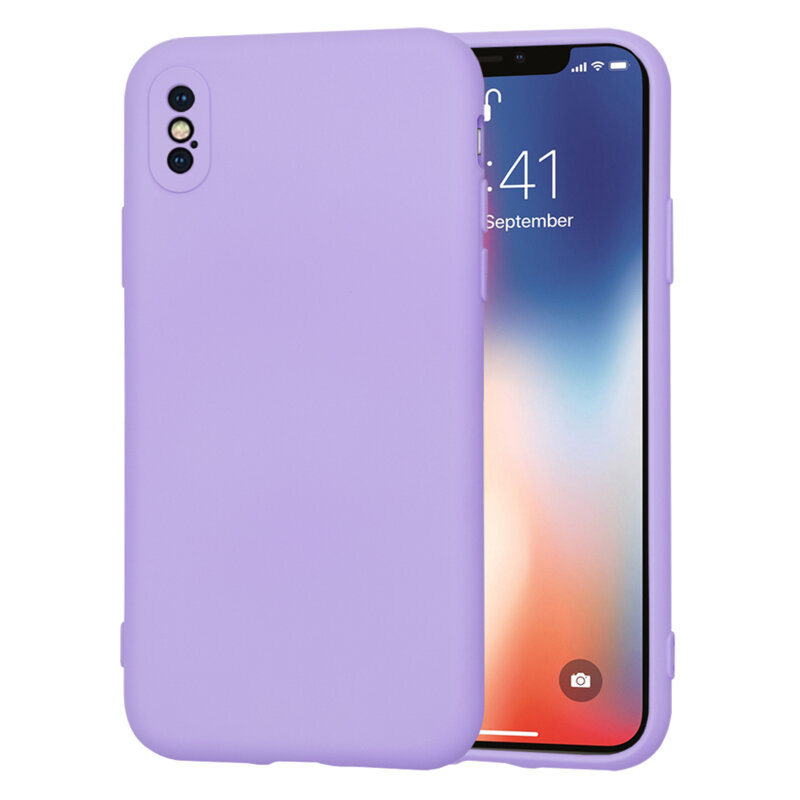 Husa silicon iPhone X, iPhone 10 Techsuit SoftFlex, violet