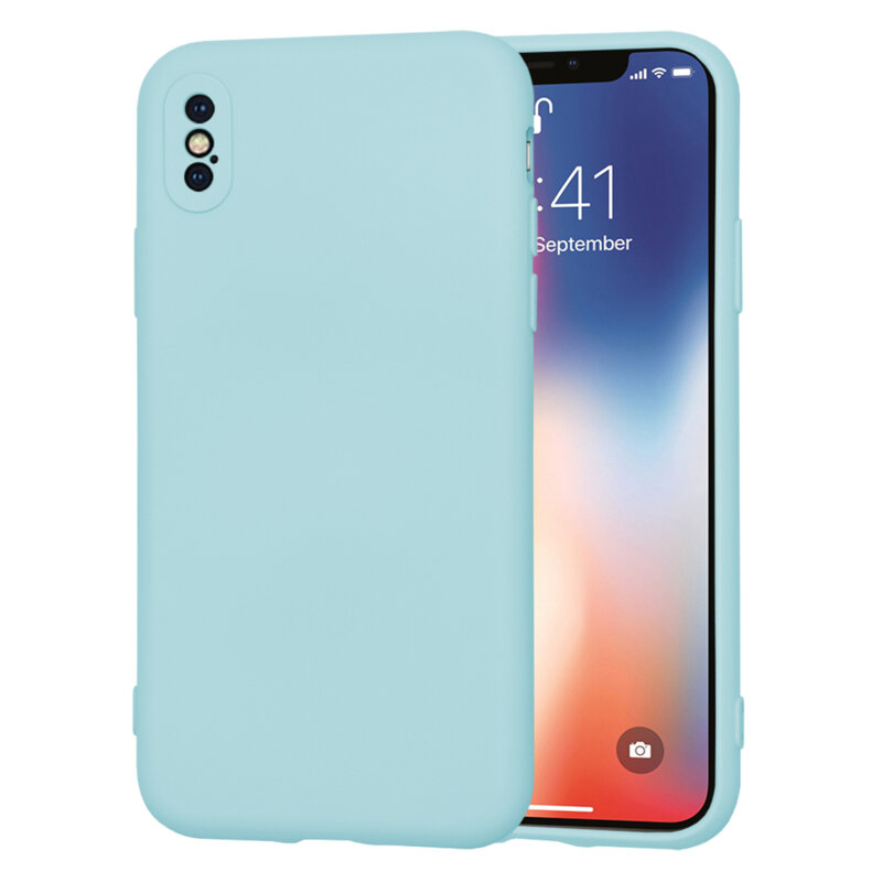 Husa silicon iPhone X, iPhone 10 Techsuit SoftFlex, turcoaz