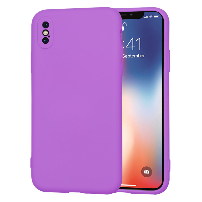 Husa silicon iPhone X, iPhone 10 Techsuit SoftFlex, mov