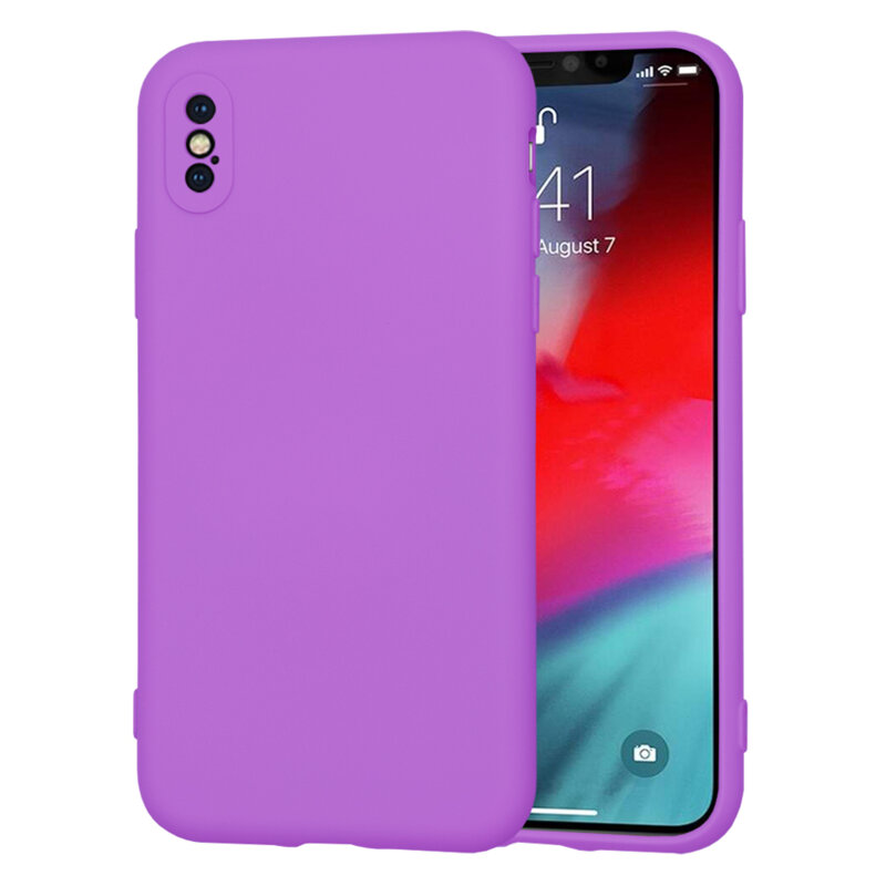 Husa silicon iPhone XS Techsuit SoftFlex, mov