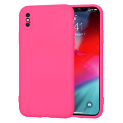 Husa silicon iPhone XS Techsuit SoftFlex, fucsia