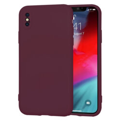 Husa silicon iPhone XS Techsuit SoftFlex, bordo