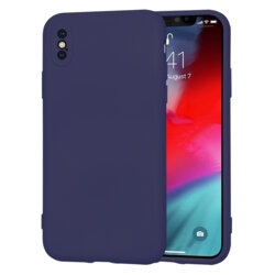 Husa silicon iPhone XS Techsuit SoftFlex, bleumarin