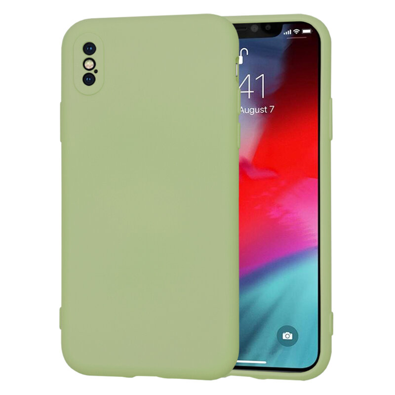 Husa silicon iPhone XS Techsuit SoftFlex, verde