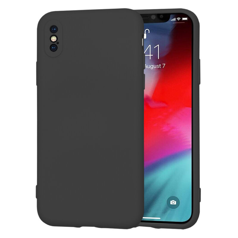 Husa silicon iPhone XS Techsuit SoftFlex, negru