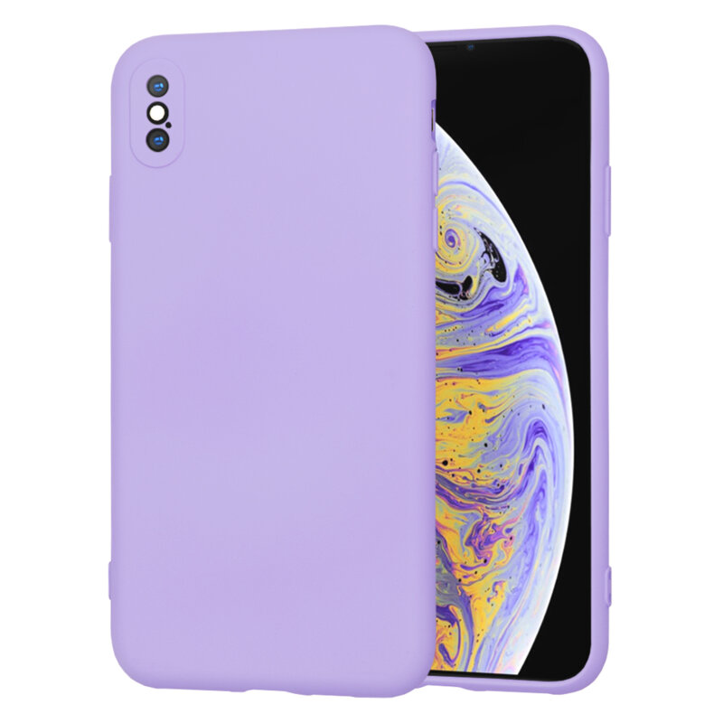Husa silicon iPhone XS Max Techsuit SoftFlex, violet