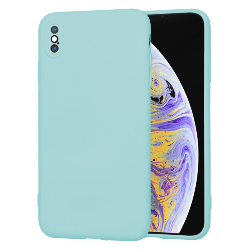 Husa silicon iPhone XS Max Techsuit SoftFlex, turcoaz