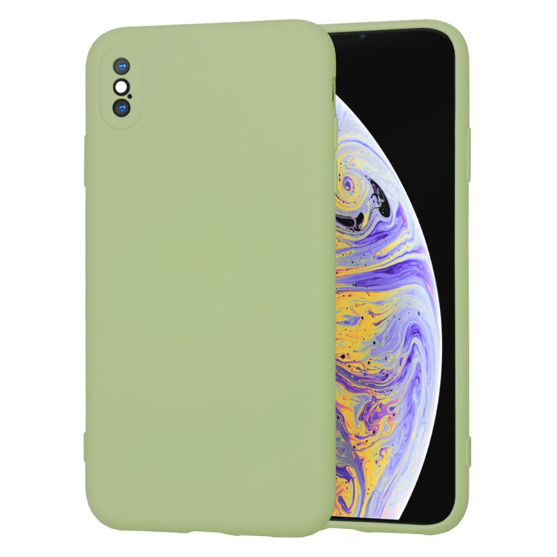 Husa silicon iPhone XS Max Techsuit SoftFlex, verde